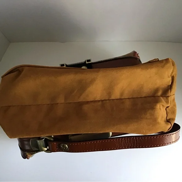 Patricia Nash Gracchi French Tapestry Bag Handbag Crossbody Brown Leather - Picture 11 of 16